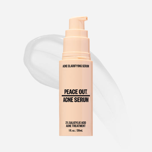 Peace Out Acne Serum bottle.