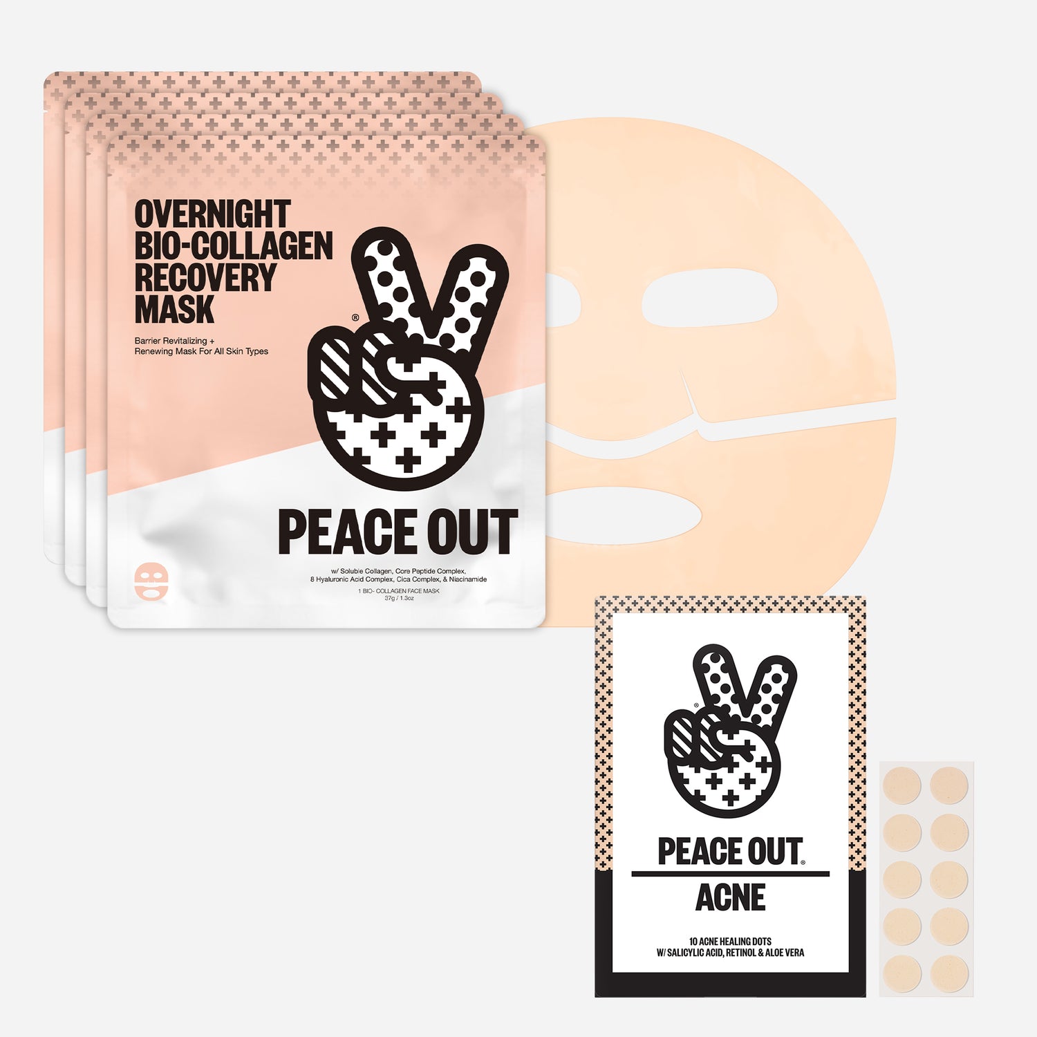Overnight Bio-Collagen Recovery Masks + Free Pimple Patches Bundle