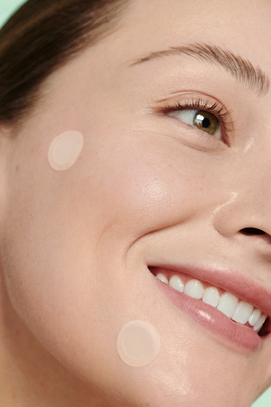 Young woman wearing Peace Out Dark Spots with dissolving Microneedling Technology