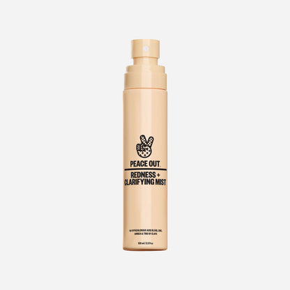 Peace Out Redness + Clarifying Mist bottle.