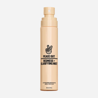 Peace Out Redness + Clarifying Mist bottle.